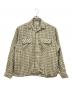 SEDAN ALL-PURPOSE（セダンオールパーパス）の古着「Double Gauze Plaid Open Collar Shirt」｜ベージュ