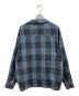 JOURNAL STANDARD (ジャーナルスタンダード) エアリー チェック オープンカラー シャツ ブルー×グレー サイズ:M：7000円