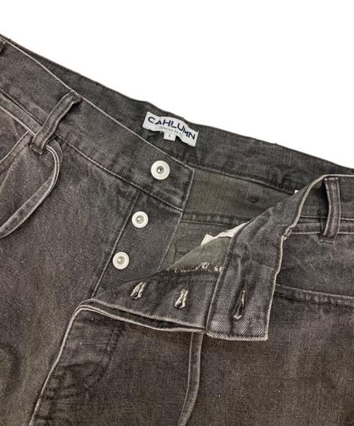 CAHLUMN（カウラム）CAHLUMN (カウラム) Selvedge Denim Pant “straight” ブラック サイズ:Lの古着・服飾アイテム