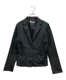 JIL SANDER（ジルサンダー）の古着「ポリシルクテーラードジャケット」｜ブラック
