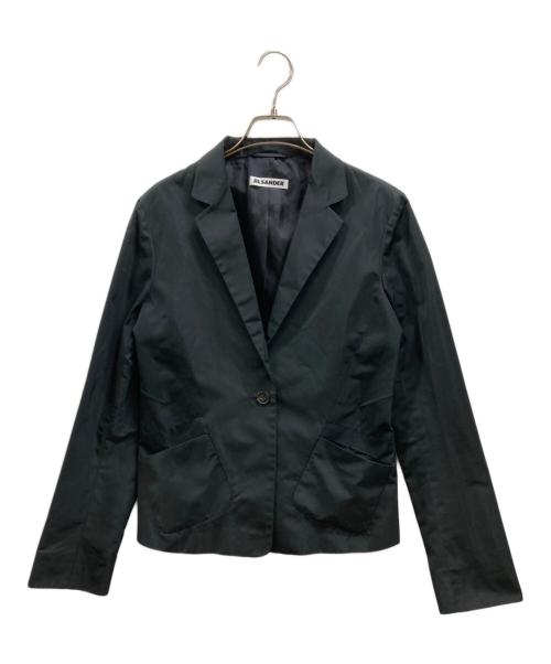 JIL SANDER（ジルサンダー）JIL SANDER (ジルサンダー) ポリシルクテーラードジャケット ブラック サイズ:34の古着・服飾アイテム