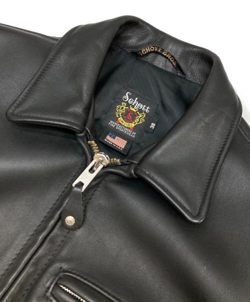 Schott（ショット）Schott (ショット) 103US TRUCKER LEATHER JKT ブラック サイズ:38の古着・服飾アイテム