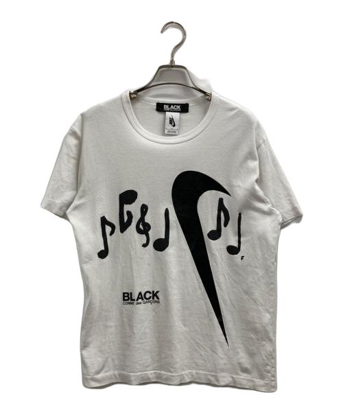 BLACK COMME des GARCONS（ブラックコムデギャルソン）BLACK COMME des GARCONS (ブラックコムデギャルソン) NIKE (ナイキ) コラボプリントTシャツ ホワイト サイズ:Mの古着・服飾アイテム
