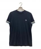 FRED PERRYフレッドペリー）の古着「ロゴTシャツ」｜ネイビー
