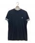 FRED PERRY（フレッドペリー）の古着「ロゴTシャツ」｜ネイビー