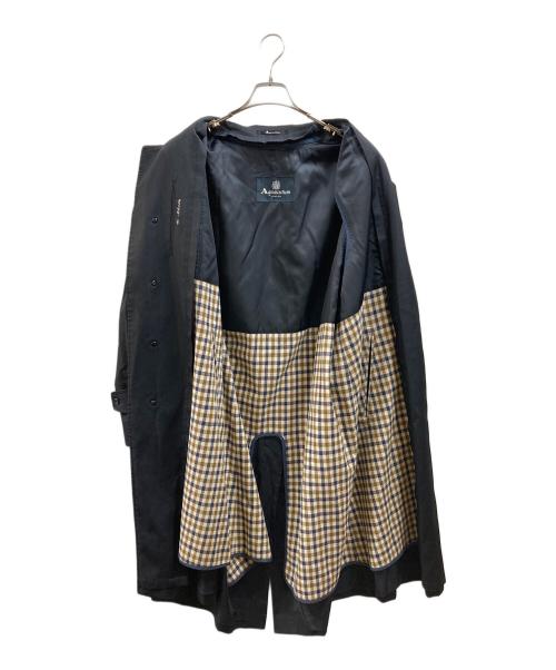 Aquascutum（アクアスキュータム）Aquascutum (アクアスキュータム) ライナー付きステンカラーコート ブラック サイズ:38の古着・服飾アイテム