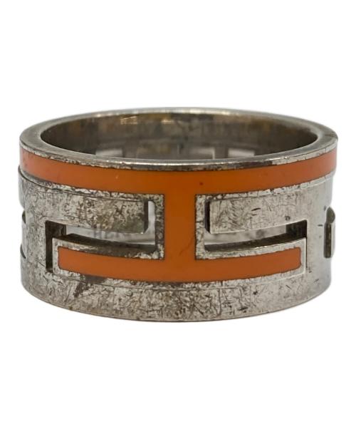 HERMES（エルメス）HERMES (エルメス) ムーブアッシュリング シルバー×オレンジ サイズ:表記なし（実寸参照）の古着・服飾アイテム
