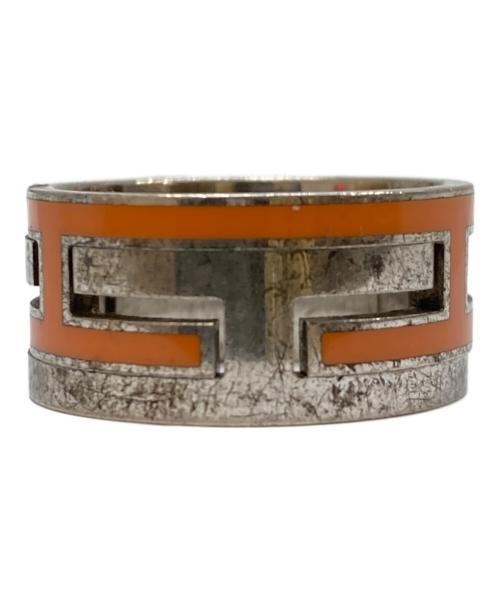 HERMES（エルメス）HERMES (エルメス) ムーブアッシュリング シルバー×オレンジ サイズ:表記なし（実寸参照）の古着・服飾アイテム