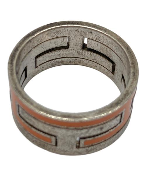 HERMES（エルメス）HERMES (エルメス) ムーブアッシュリング シルバー×オレンジ サイズ:表記なし（実寸参照）の古着・服飾アイテム