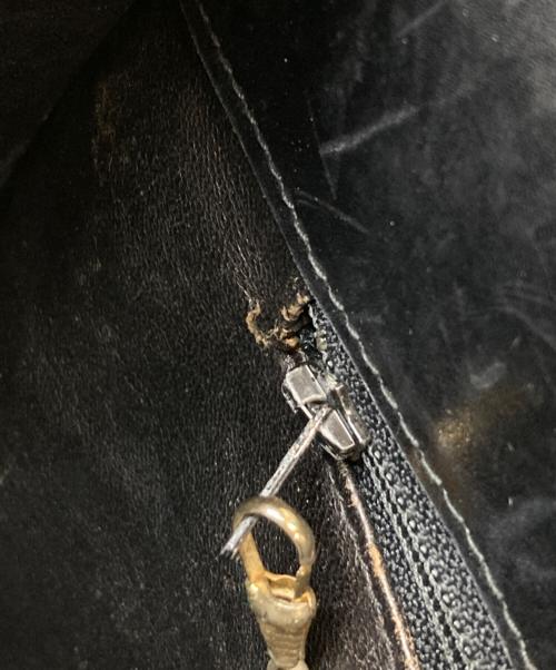GUCCI（グッチ）GUCCI (グッチ) レザーハンドバッグ ブラックの古着・服飾アイテム