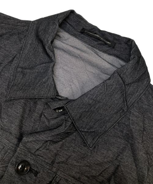 Y's（ワイズ）Y's (ワイズ) COMPOSITION (コンポジション) シワ加工クロップドシャツ ブラック サイズ:2の古着・服飾アイテム