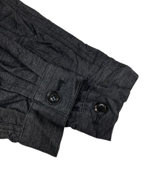 Y's（ワイズ）Y's (ワイズ) COMPOSITION (コンポジション) シワ加工クロップドシャツ ブラック サイズ:2の古着・服飾アイテム