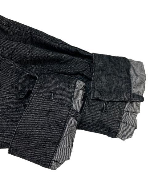 Y's（ワイズ）Y's (ワイズ) COMPOSITION (コンポジション) シワ加工クロップドシャツ ブラック サイズ:2の古着・服飾アイテム
