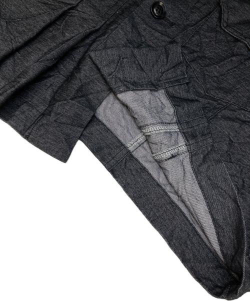 Y's（ワイズ）Y's (ワイズ) COMPOSITION (コンポジション) シワ加工クロップドシャツ ブラック サイズ:2の古着・服飾アイテム
