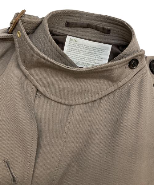 KOLOR（カラー）KOLOR (カラー) スタンドカラーウールトレンチコート ブラウン サイズ:1の古着・服飾アイテム