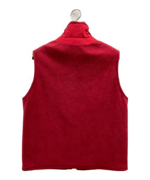 maison kitsune（メゾンキツネ）maison kitsune (メゾンキツネ) ワッペンフリースベスト レッド サイズ:XSの古着・服飾アイテム