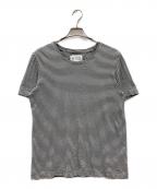 Maison Margiela 10メゾンマルジェラ 10）の古着「ボーダーコットンTシャツ」｜ホワイト×ブラック