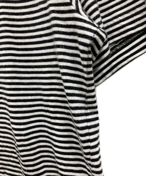 Maison Margiela 10（メゾンマルジェラ 10）Maison Margiela 10 (メゾンマルジェラ 10) ボーダーコットンTシャツ ホワイト×ブラック サイズ:XSの古着・服飾アイテム