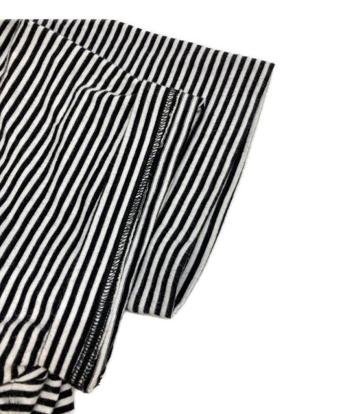 Maison Margiela 10（メゾンマルジェラ 10）Maison Margiela 10 (メゾンマルジェラ 10) ボーダーコットンTシャツ ホワイト×ブラック サイズ:XSの古着・服飾アイテム