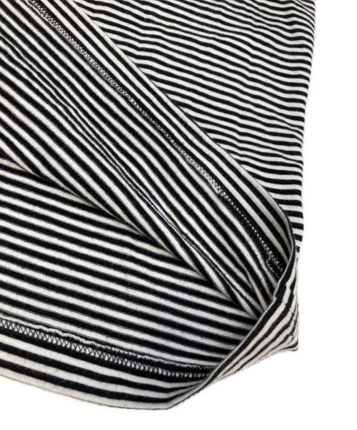 Maison Margiela 10（メゾンマルジェラ 10）Maison Margiela 10 (メゾンマルジェラ 10) ボーダーコットンTシャツ ホワイト×ブラック サイズ:XSの古着・服飾アイテム