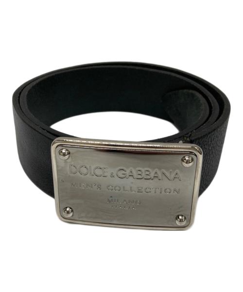 DOLCE & GABBANA（ドルチェ＆ガッバーナ）DOLCE & GABBANA (ドルチェ＆ガッバーナ) レザーベルト ブラックの古着・服飾アイテム
