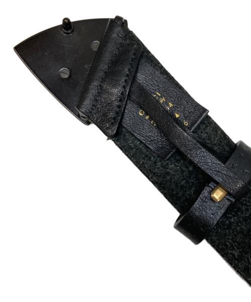 GUCCI（グッチ）GUCCI (グッチ) レザーベルト ブラック サイズ:85・34の古着・服飾アイテム