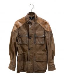 BELSTAFF（ベルスタッフ）の古着「エルボーパッチレザージャケット」｜ブラウン