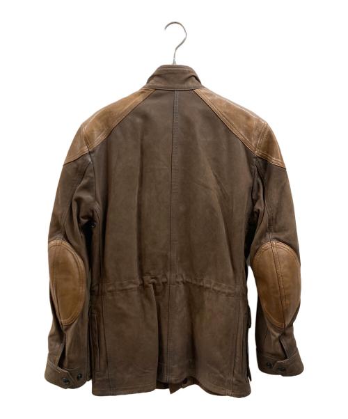 BELSTAFF（ベルスタッフ）BELSTAFF (ベルスタッフ) エルボーパッチレザージャケット ブラウン サイズ:44の古着・服飾アイテム