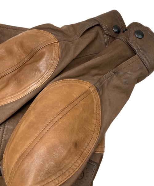 BELSTAFF（ベルスタッフ）BELSTAFF (ベルスタッフ) エルボーパッチレザージャケット ブラウン サイズ:44の古着・服飾アイテム