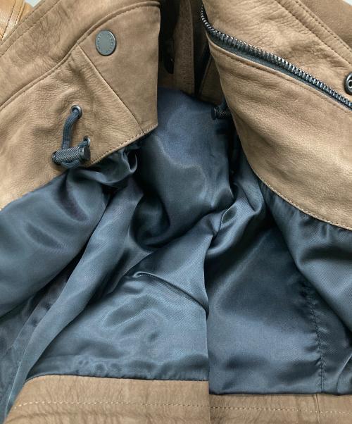BELSTAFF（ベルスタッフ）BELSTAFF (ベルスタッフ) エルボーパッチレザージャケット ブラウン サイズ:44の古着・服飾アイテム