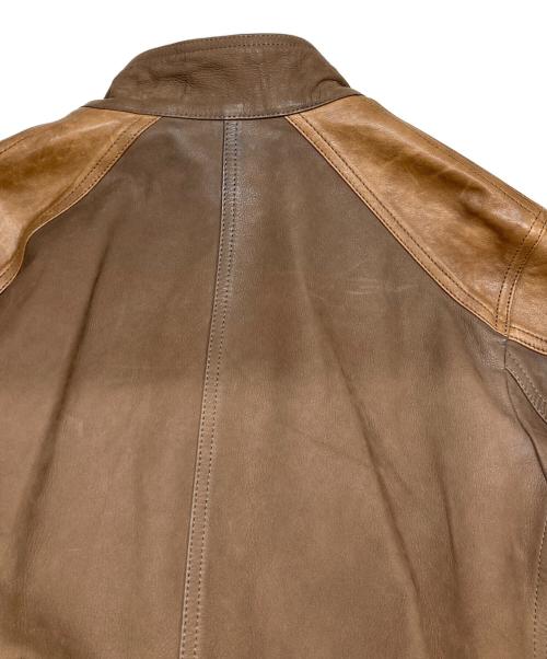 BELSTAFF（ベルスタッフ）BELSTAFF (ベルスタッフ) エルボーパッチレザージャケット ブラウン サイズ:44の古着・服飾アイテム
