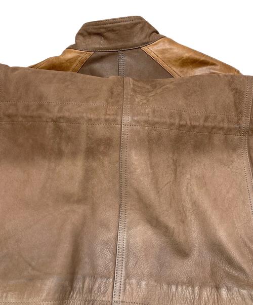 BELSTAFF（ベルスタッフ）BELSTAFF (ベルスタッフ) エルボーパッチレザージャケット ブラウン サイズ:44の古着・服飾アイテム