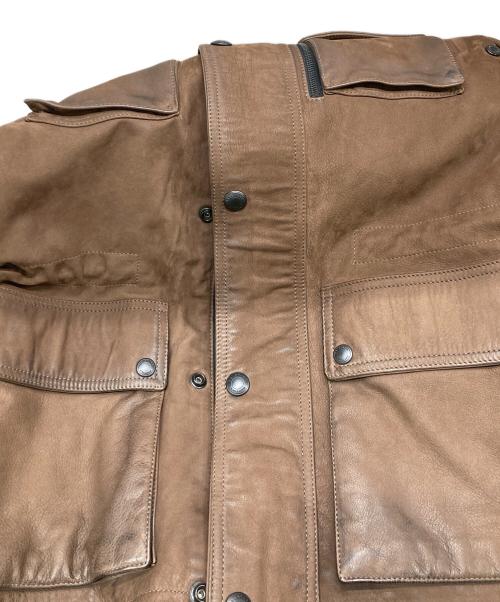 BELSTAFF（ベルスタッフ）BELSTAFF (ベルスタッフ) エルボーパッチレザージャケット ブラウン サイズ:44の古着・服飾アイテム