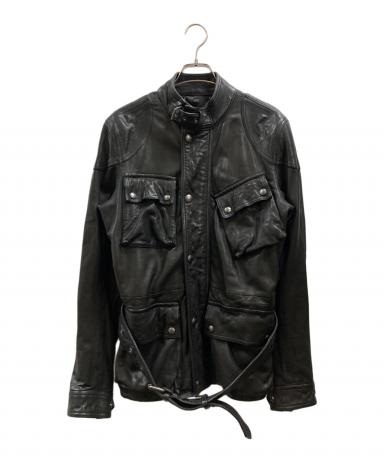 h*3様 Belstaff ブラック レザージャケット S 中古・古着通販】BELSTAFF (ベルスタッフ) レザージャケット ブラック