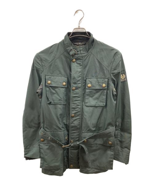 BELSTAFF（ベルスタッフ）BELSTAFF (ベルスタッフ) SOPHNET. (ソフネット) 裏地迷彩ロードマスタージャケット オリーブ サイズ:44の古着・服飾アイテム