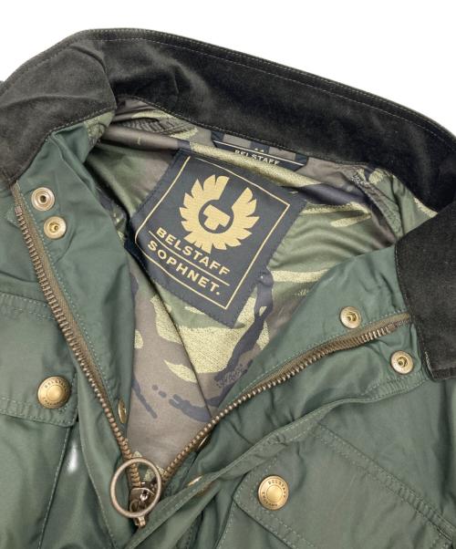 BELSTAFF（ベルスタッフ）BELSTAFF (ベルスタッフ) SOPHNET. (ソフネット) 裏地迷彩ロードマスタージャケット オリーブ サイズ:44の古着・服飾アイテム