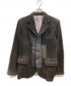 COMME des GARCONS JUNYA WATANABE MANコム デ ギャルソン ジュンヤ ワタナベ マン）の古着「製品染めパッチワークジャケット」｜ブラウン