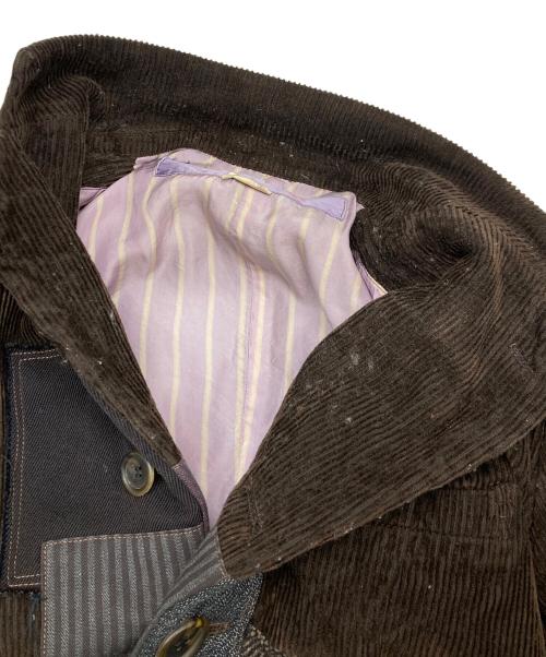 COMME des GARCONS JUNYA WATANABE MAN（コム デ ギャルソン ジュンヤ ワタナベ マン）COMME des GARCONS JUNYA WATANABE MAN (コム デ ギャルソン ジュンヤ ワタナベ マン) 製品染めパッチワークジャケット ブラウン サイズ:Sの古着・服飾アイテム