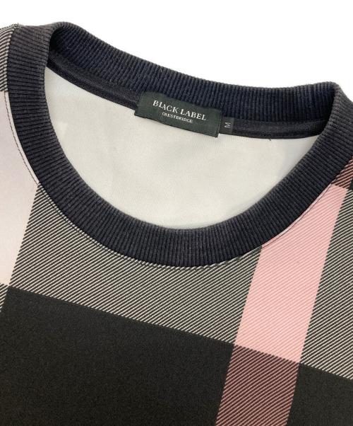BLACK LABEL CRESTBRIDGE（ブラックレーベル クレストブリッジ）BLACK LABEL CRESTBRIDGE (ブラックレーベル クレストブリッジ) CBチェック ダンボールニット グレー サイズ:Mの古着・服飾アイテム