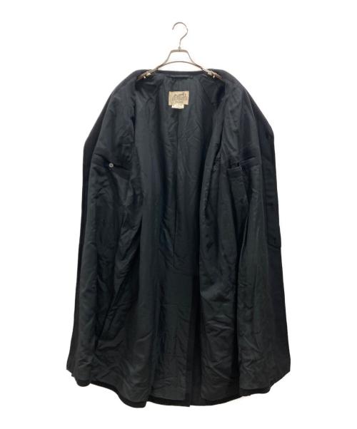 HERMES（エルメス）HERMES (エルメス) カシミヤ比翼コート ブラック サイズ:52の古着・服飾アイテム