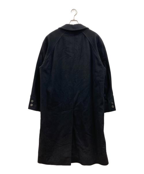 HERMES（エルメス）HERMES (エルメス) カシミヤ比翼コート ブラック サイズ:52の古着・服飾アイテム