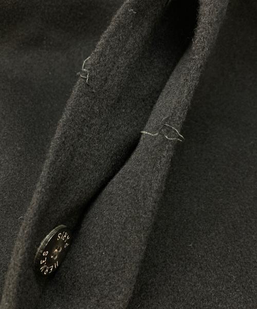 HERMES（エルメス）HERMES (エルメス) カシミヤ比翼コート ブラック サイズ:52の古着・服飾アイテム