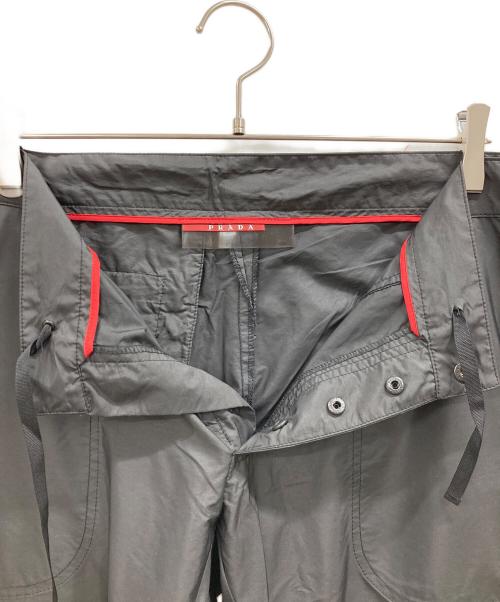 PRADA SPORTS（プラダスポーツ）PRADA SPORTS (プラダスポーツ) ナイロン裾ラバーロゴパンツ ブラック サイズ:48の古着・服飾アイテム
