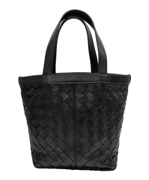 BOTTEGA VENETA（ボッテガベネタ）BOTTEGA VENETA (ボッテガベネタ) スモールフリップフラップトートバッグ ブラックの古着・服飾アイテム
