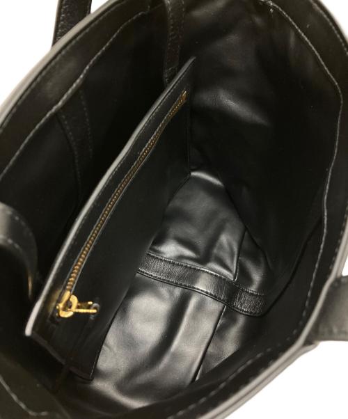 BOTTEGA VENETA（ボッテガベネタ）BOTTEGA VENETA (ボッテガベネタ) スモールフリップフラップトートバッグ ブラックの古着・服飾アイテム