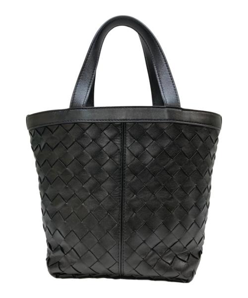 BOTTEGA VENETA（ボッテガベネタ）BOTTEGA VENETA (ボッテガベネタ) スモールフリップフラップトートバッグ ブラックの古着・服飾アイテム