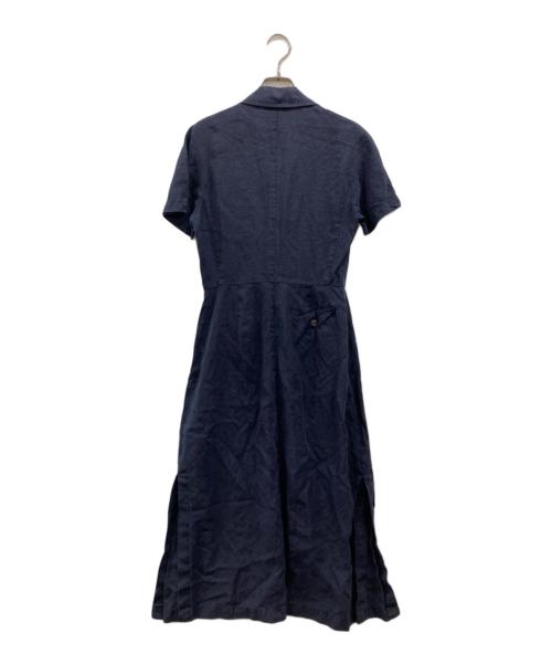 MaxMara（マックスマーラ）MaxMara (マックスマーラ) リネンシャツワンピース ネイビー サイズ:38の古着・服飾アイテム
