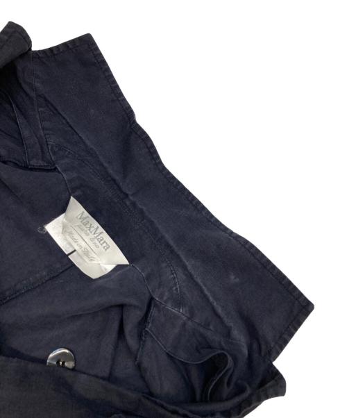 MaxMara（マックスマーラ）MaxMara (マックスマーラ) リネンシャツワンピース ネイビー サイズ:38の古着・服飾アイテム