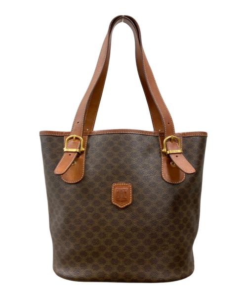 CELINE（セリーヌ）CELINE (セリーヌ) マカダムバケツトートバッグ ブラウンの古着・服飾アイテム