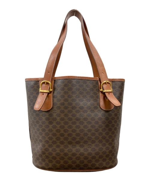 CELINE（セリーヌ）CELINE (セリーヌ) マカダムバケツトートバッグ ブラウンの古着・服飾アイテム